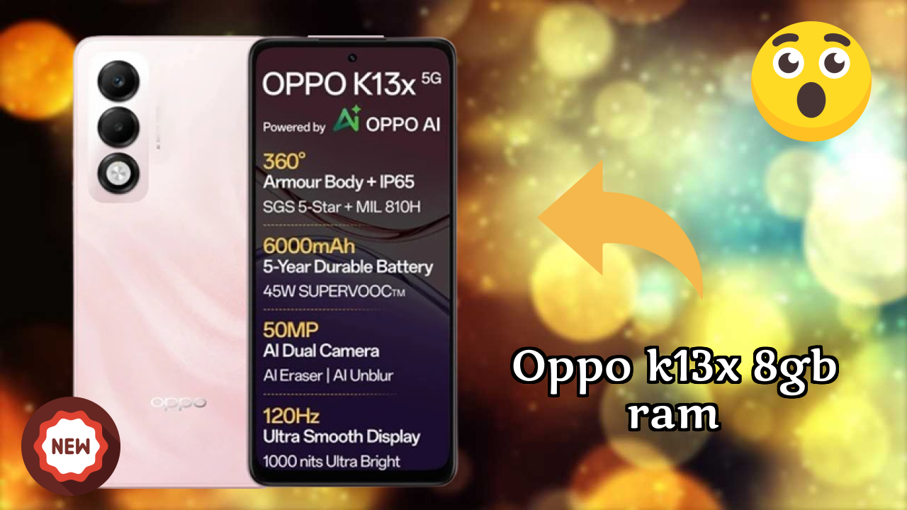 OPPO K13x 8GB RAM Camera Quality: 8 MP Front Camera Selfie